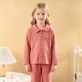 thumbnail image 2 of KPOPLK Toddler Baby Girls Pajamas Set Fall Winter Girls Sleepwear Long Sleeve Jammies for Kids Button-Down Nightwear Loungewear 9Months-10 Years Size 11-12 Years,Red, 2 of 7