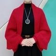 thumbnail image 7 of Gyexs Womens Soft Shawls Wraps with Sleeves, Shawl Wraps Sweater Poncho Cape, Knitted Sweater Scarf with Sleeves (Red, Size One Size), 7 of 7