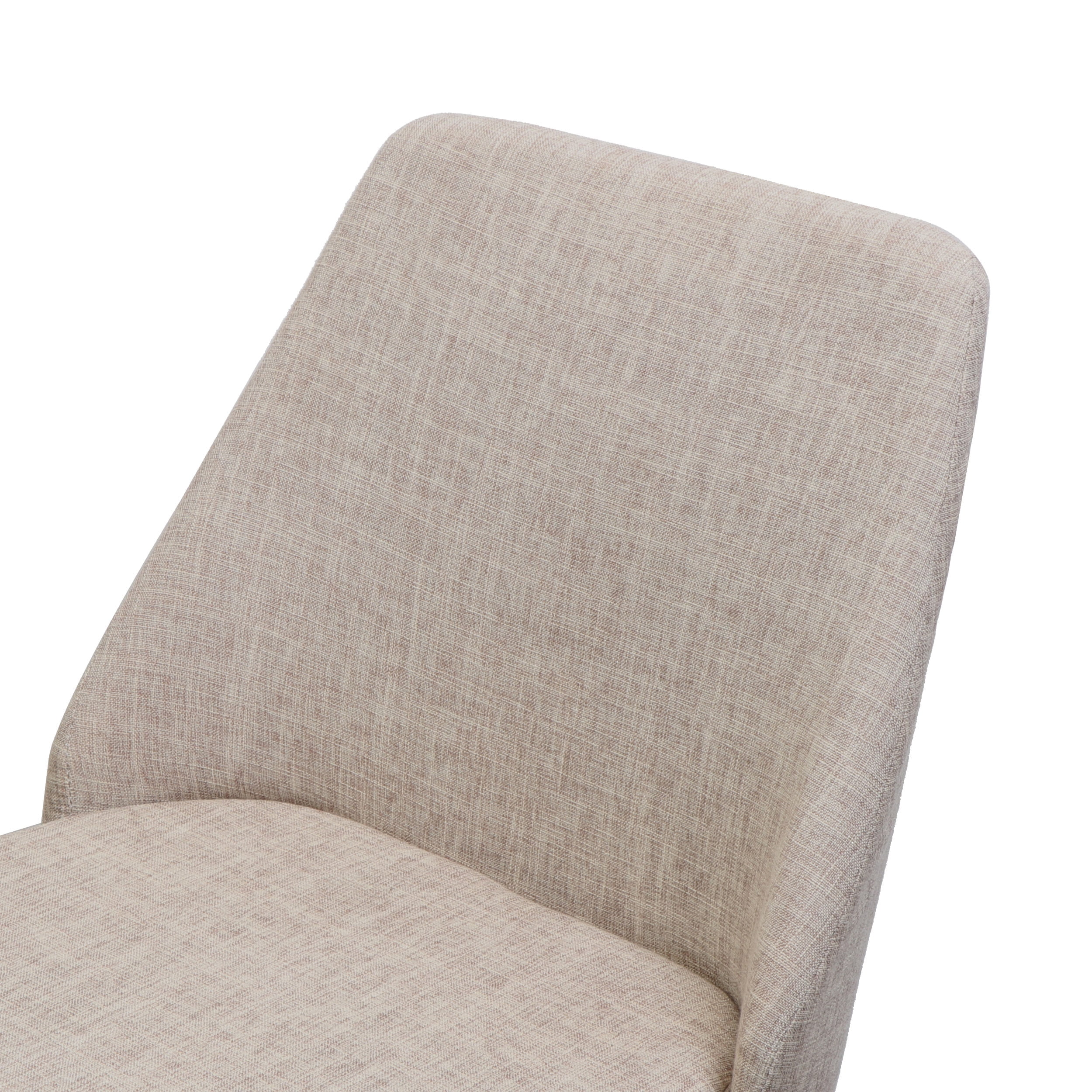 Noble House Calliope Indoor Mid Century Fabric Dining Chairs, Set of 2, Wheat