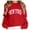 Red, variant on Women's Fashion Casual Printed Crew Neck Long Sleeve Hoodie Top Distressed Top Pullover Casual Blouse Suits Women Dressy Womens Hoodie Hot Hoodie Decorative Sweatshirt Alt Oversized Sweatshirt