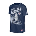 thumbnail image 3 of Men's New Era Navy Chicago Cubs  Oversized Throwback Distressed T-Shirt, 3 of 4