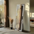 thumbnail image 4 of LUVODI 63" x 22" Luxury Crushed Diamond Full Length Mirror Silver Long Floor Standing Mirror / Wall Mounted, 4 of 13