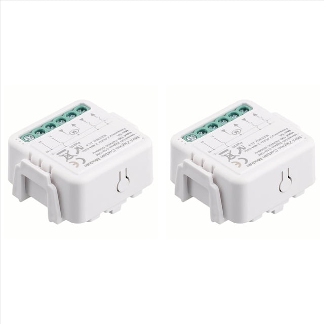 2X Zigbee Switch Light Curtain Dimmer Smart MINI Module C04 Control Breaker Curtain Switch Module Zero Fire Smart Switch