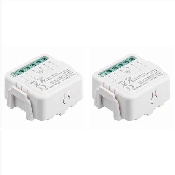2X Interruptor Zigbee Atenuador de Cortina de Luz Módulo MINI Inteligente C04 Disyuntor de Control Módulo de Interruptor de Cortina Interruptor Inteligente Zero Fire