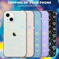 thumbnail image 5 of Compatible with iPhone 15 Case, Holographic Love Heart Iridescent Clear Kawaii Phone Case, for Women Aesthetic Laser Bling Rainbow Cute iPhone Cover, Holo Reflective Case, 5 of 13