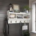 thumbnail image 2 of Pemberly Row 40W Wall Mounted Coat Rack in White Ash - Engineered Wood, 2 of 7
