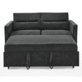 thumbnail image 2 of Onbeam Futon Sofa Bed with Pull Out Convertible Bed Sleeper Sofa Couch Adjustable Back Loveseat for Living Room - Black, 2 of 9