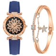 thumbnail image 2 of Correa para mujer, esfera de hoja, juego de reloj de cuarzo con pulsera de estrella, regalo, 2 of 5