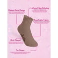 thumbnail image 2 of Justice Boyfriend Rib Ankle Socks for Girls with Lettuce Edge Anklet, 6 pk Tan, 2 of 7
