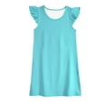 thumbnail image 2 of gljltg Toddler Girls Solid Dress with Smocking Girls Casual Round Neck Sleeveless Dress, 2 of 3