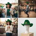 thumbnail image 4 of Jiibva Irish Festival Cowgirl Cap Western Decorative Belt Cowboy Hat Stylish Wide Brimmed Hat Outdoor Wear For Men Women, 4 of 7