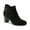 Black Micro, variant on Women's Artemyss Memory Foam Block Heel Dress Booties, Brown, 7.5 Wide