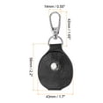 thumbnail image 2 of Uxcell Leather Key Fob, Genuine Leather Keys Cover Portable Key Fob Air Tag Holder for Keys ID Key Cards, Black 2 Pack, 2 of 6