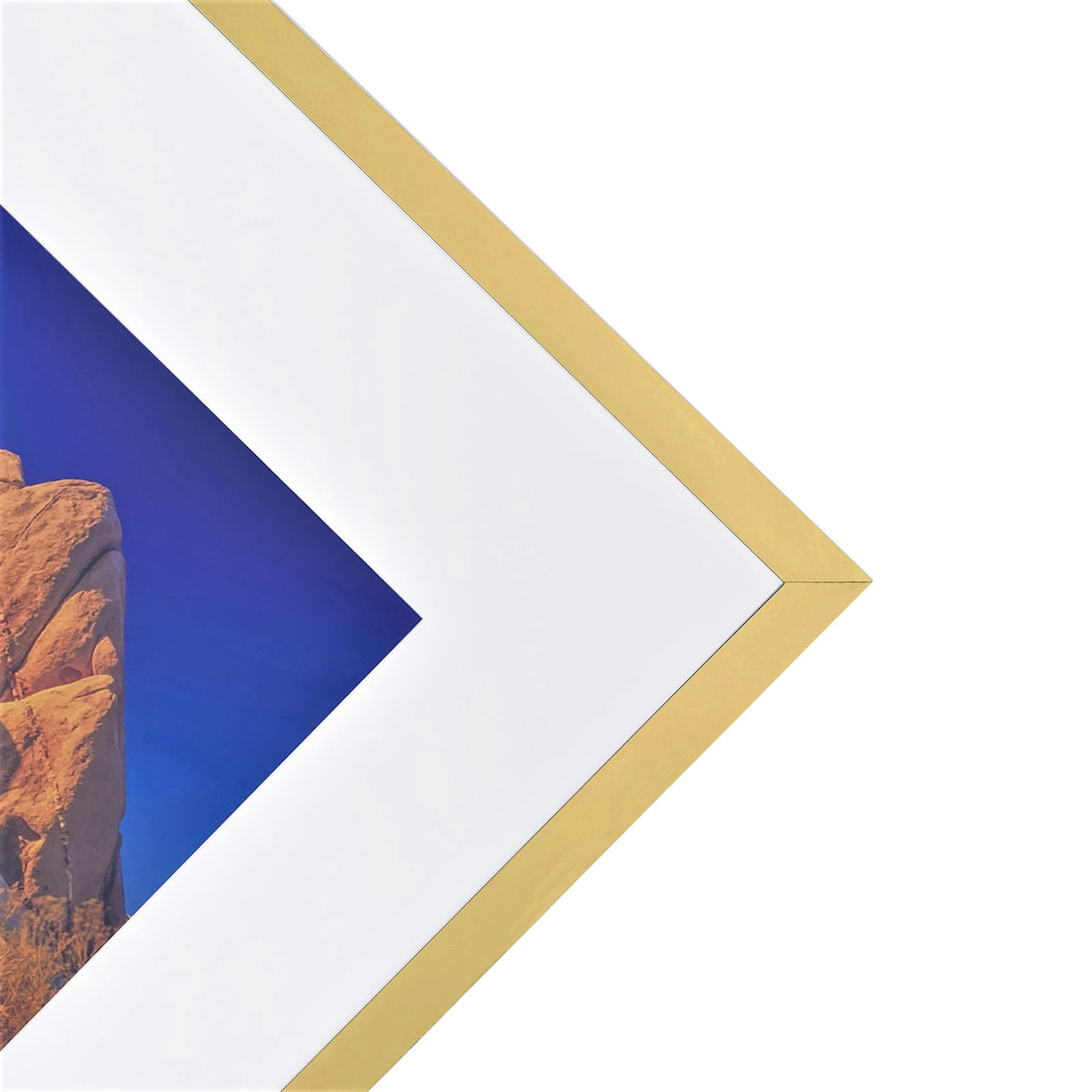 Picture Frame PVC Gold Frame 13.4W*3.1D*16.4H/6.4LB Wall Mount Display, Pack of 5