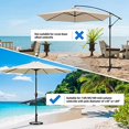 thumbnail image 2 of Simple Deluxe 17,72" 24,2 lbs Marché Robuste Parapluie Support Rond Base pour Patio, Extérieur, Pont, Pelouse, Jardin, Bronze, 2 of 7