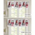 thumbnail image 2 of Christmas Gnome Gift Snowflake Window Curtain Living Room Kitchen Cabinet Tie-up Valance Curtain Rod Pocket Valance, 2 of 6