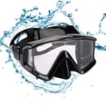 thumbnail image 5 of Máscara de buceo, máscara de esnórquel de natación antiniebla, adecuada para adultos, gafas de buceo, natación y esnórquel, máscaras Rojo Verde, 5 of 5