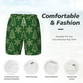thumbnail image 5 of Lsque Mens Swim Trunks Christmas (2) Pattern - Bathing Suit Compression Liner - Beach Swim Shorts Swimwear - (S-3XL) - Stretch Quick Dry -Medium, 5 of 9