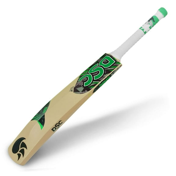 DSC Roar Hunter Kashmir Willow Wood Tennis Cricket Bat , Size 4 | Green , With Full Cover , Made From Lightweight Kashmir Willow
