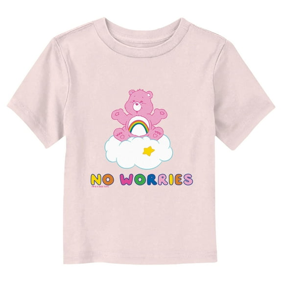 Toddler's Care Bears No Worries Rainbow Cheer Bear Graphic Tee Light Pink 4T