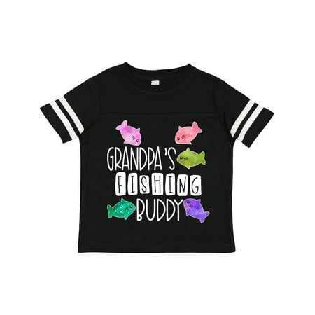 

Inktastic Grandpa s Fishing Buddy with Colorful Fish Gift Toddler Boy or Toddler Girl T-Shirt