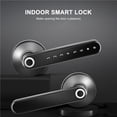 thumbnail image 3 of Wf-016 Tuya Bluetooth Contraseña De Huellas Dactilares Cerradura De Manija Inteligente Contraseña Antirrobo Con 20 Juegos De Capacidad De Huellas Dactilares Para Oficina En Casa En Interiores Monstrate EL014378-01, 3 of 6