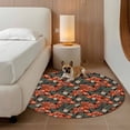 thumbnail image 2 of Round Rugs 3.3Ft, Red Flower Round Area Rug Washable Indoor Throw Carpet, Spring Floral Summer Botanical Farmhouse Soft Non Slip Circle Rug for Laundry Room Patio Home Decor Aesthetic, 2 of 8