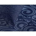 thumbnail image 4 of Ambesonne Antique Quilted Bedspread Set 3 Pcs, Blue Floral Old Design, Queen Size, Dark Blue, 4 of 5