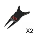 thumbnail image 1 of 2xGolf Divot Herramienta De Reparación Soporte Para Palos De Golf Práctica Mujeres Hombres Golfista Putting Negro, 1 of 8