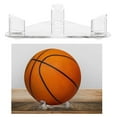 thumbnail image 3 of Milaget 1pc Deluxe Transparent Ball Display Stand 3 Peg Rugby Basketball Football Holder, 3 of 8