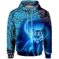 thumbnail image 4 of Sudadera con capucha holgada con estampado 3D de tigre gótico para hombre, ropa de calle Harajuku, otoño 2024, 4 of 4