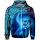 thumbnail image 5 of Sudadera con capucha holgada con estampado 3D de tigre gótico para hombre, ropa de calle Harajuku, otoño 2024, 5 of 5