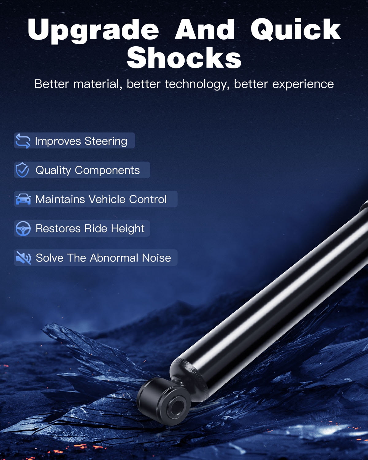 Shocks Struts,ECCPP Front Rear Shock Strut Absorbers Kits for 2007 2008 2009 2010 2011 2012 for Mazda CX-7