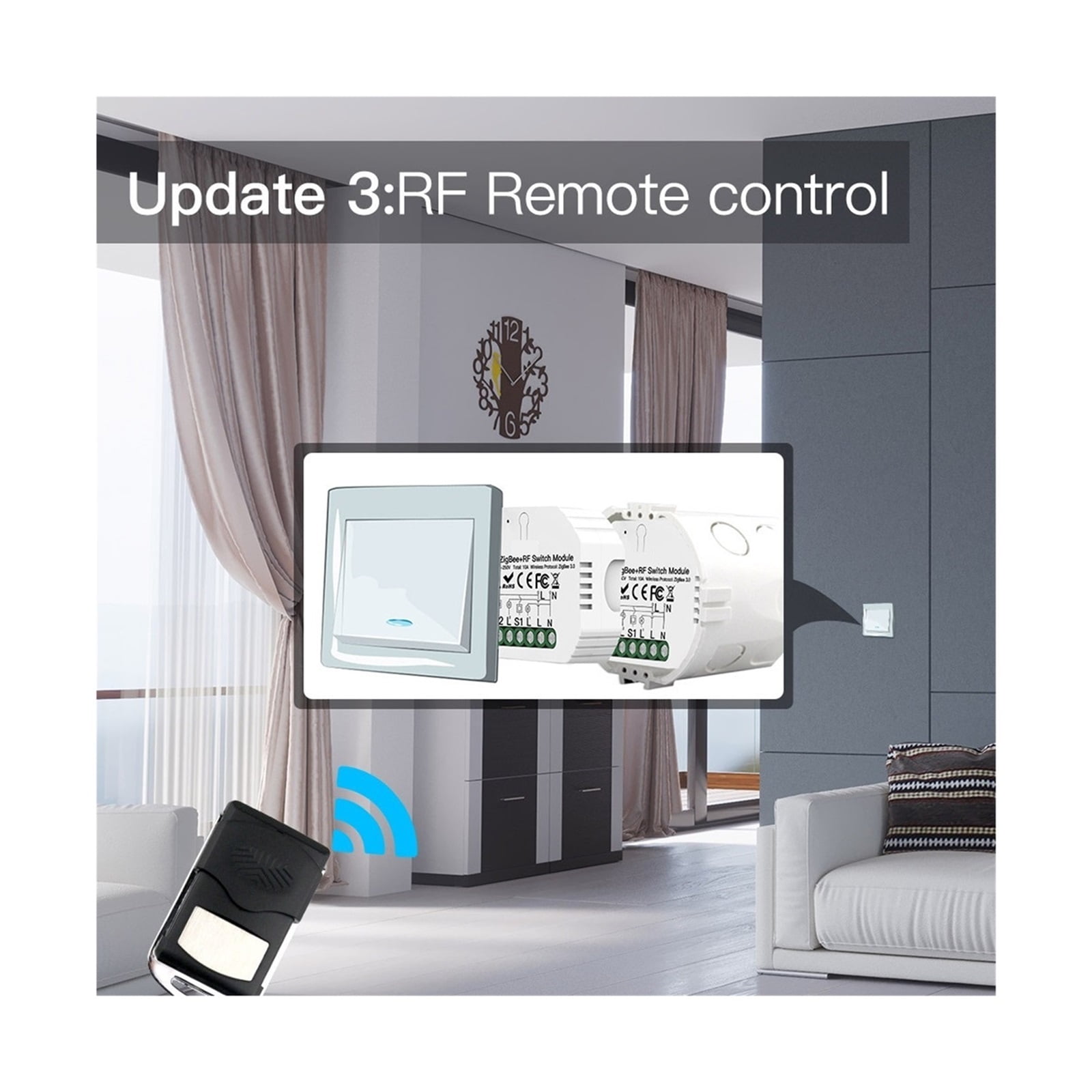 Smart Light Switch Relay Module 1/2/3 Gang Smart Life/Tuya Control, With Alexa Home ,Trusted and Reliable
