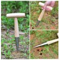 thumbnail image 3 of Dibbler de cerdas de acero inoxidable con mango de madera, Herramienta para perforar agujeros de jardín para plantar semillas y bulbos, Maceta de mano para plantar flores, tulipanes, narcisos, dalias ShuxiuWang 1327533073950, 3 of 4