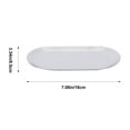 thumbnail image 4 of Nordic Style Oval Jewelry Storage Serving Tray Platter Stainless Steel Snack Tray Metal Storage Home Organizer(Small Silver), 4 of 6