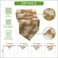 thumbnail image 5 of Brown Patchwork Table Runner Linen Burlap Table Runner 90 Inches Long Farmhouse Vintage Plaid Linen Texture Dresser Scarves for Kitchen Island Coffee Dining Room Party Holiday Decoration 13"x90", 5 of 8