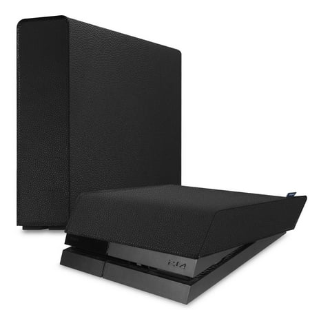 Fintie Playstation 4 PS4 Gaming Console Dust Cover PU Leather Case - Vertical + Horizontal 2 in 1 Pack Kits, Black Fintie Playstation 4 PS4 Gaming Console Dust Cover PU Leather Case - Vertical + Horizontal 2 in 1 Pack Kits, Black