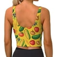 thumbnail image 2 of Yiaed Colorful Vegetables Print Ladies Waistcoat Women Sports Vest Vest Sports Women Sports Top Yoga Vest for women-Medium, 2 of 8