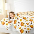 thumbnail image 4 of Homewish Hello Fall Bedding Comforter Set,Autumn Pumpkin Maples Twin Comforter Sets,Brown Cute Mushroom Bedding Set For Girls Kids,Breathable Home Decor Reversible,2 Pieces, 4 of 8