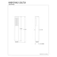 thumbnail image 2 of Kingston Brass KX8131A6 Concord Single Function Round Hand Shower, Polished Nickel, 2 of 2