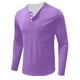 thumbnail image 5 of pstuiky camisa de manga larga para hombre, Camisa transpirable de manga larga y cuello redondo de color sólido para hombre Tops de talla grande para hombre xxl, 5 of 6