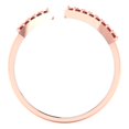 thumbnail image 4 of 0.2475 ct Round Cut Natural Garnet Statement 14K Rose Gold Womens Engagement Ring, 4 of 5