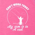 thumbnail image 3 of Wild Bobby, Can't Work Today My Arm Is In A Cast, Fishing, Women Tri-Blend Racerback Tank Top, Vintage Pink, Small, 3 of 5