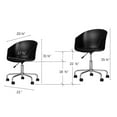 thumbnail image 7 of South Shore Gascony Rubbed Black Desk and 1 Flam Black Swivel Chair Set, 7 of 7