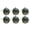 Green, variant on Haute Decor Jingle Bell Christmas Tree Ornaments, Large Size 3.35-inch Diameter, 6-Pack (Silver)