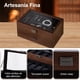 thumbnail image 3 of Caja de Almacenamiento de Relojes Joyas y Lentes, Doble Capa Joyero Multifuncional con Almohadillas Extraíbles para Relojes de Almacenamiento Adecuado para Pulseras,Collares y Anillo - Nogal, 3 of 8