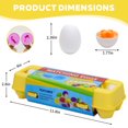 thumbnail image 3 of Juego de 12 huevos para emparejar: rompecabezas de reconocimiento de colores y formas para niños pequeños. Ideal para Pascua. Regalo perfecto para niños de 1, 2 y 3 años., 3 of 5