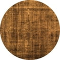 thumbnail image 1 of Ahgly Company Indoor Round Abstract Orange Contemporary Area Rugs, 6' Round, 1 of 1