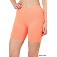 thumbnail image 3 of 2 Packs of Womens & Plus Soft Cotton Stretch Knee Length Leggings Fitness Sport Biker Shorts, 3 of 5